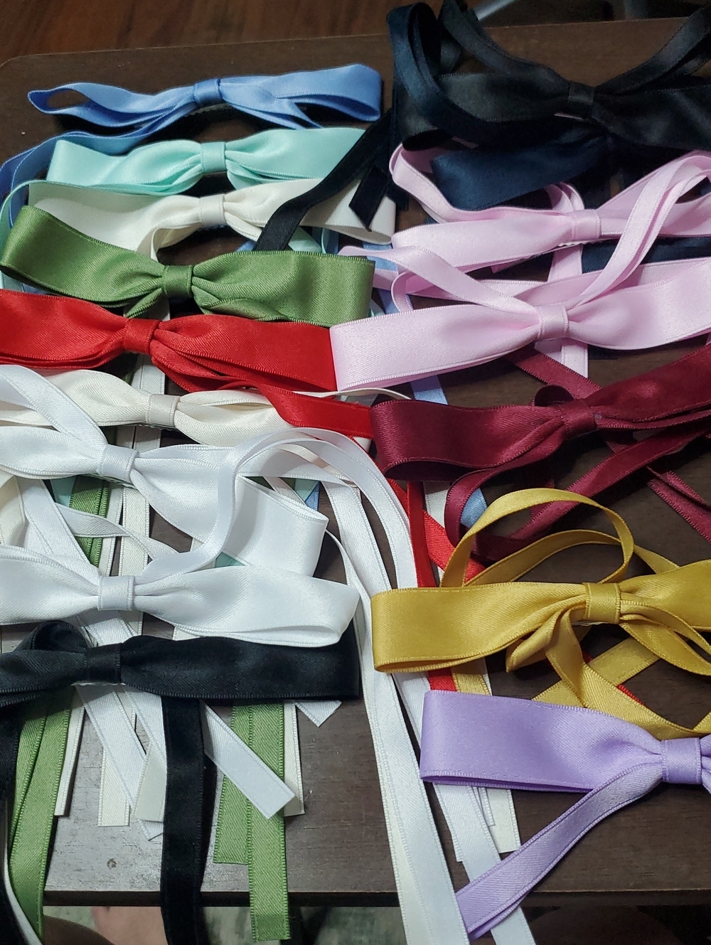 16 Colorfup Kids Satin Ribbon Hair Bows - Multi Color